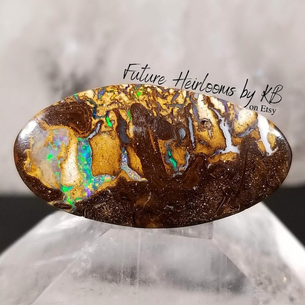 Australian Koroit Opal * 24.00 x 12.68 x 4.74mm * double sided boulder opal